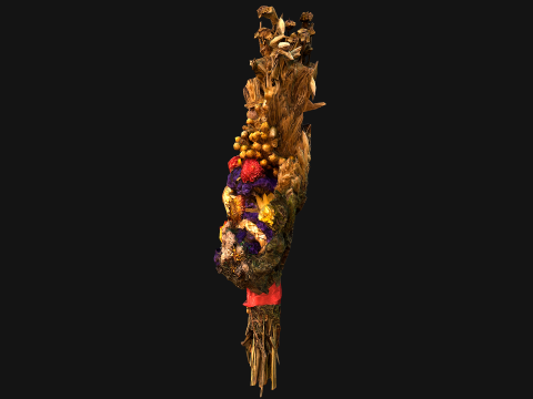 Herbarium Bouquet of Flowers and Herbs Alchemist Witch Set 3D Model