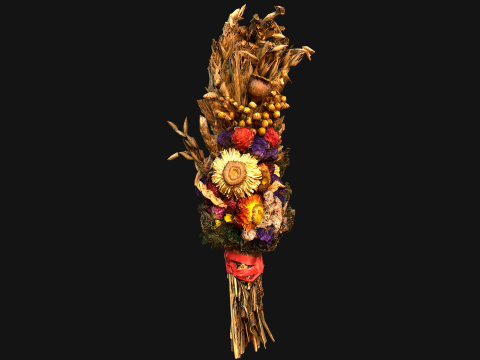 Herbarium Bouquet of Flowers and Herbs Alchemist Witch Set 3D Model