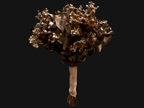 Wedding Bouquet Dried Flowers Bride 3D Model