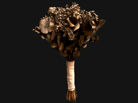 Wedding Bouquet Dried Flowers Bride 3D Model