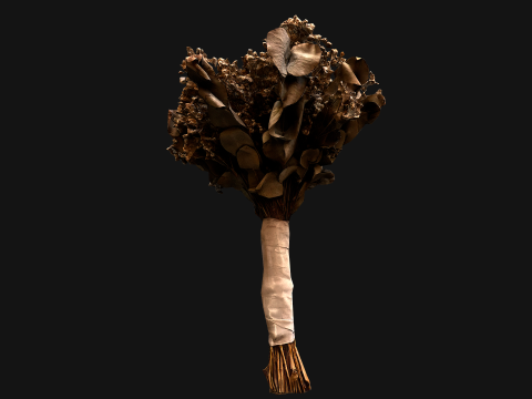 Wedding Bouquet Dried Flowers Bride 3D Model