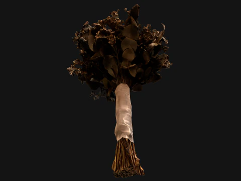 Wedding Bouquet Dried Flowers Bride 3D Model