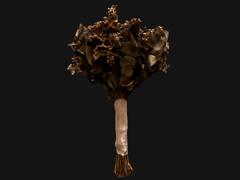 Wedding Bouquet Dried Flowers Bride 3D Model