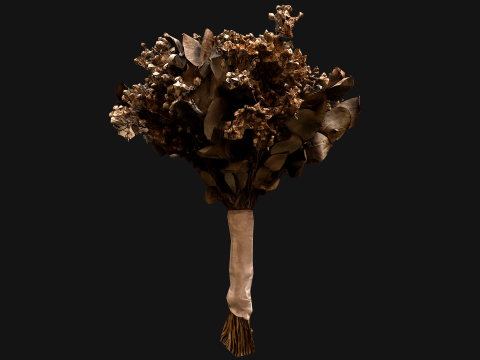 Wedding Bouquet Dried Flowers Bride 3D Model