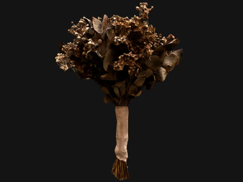 Wedding Bouquet Dried Flowers Bride 3D Model