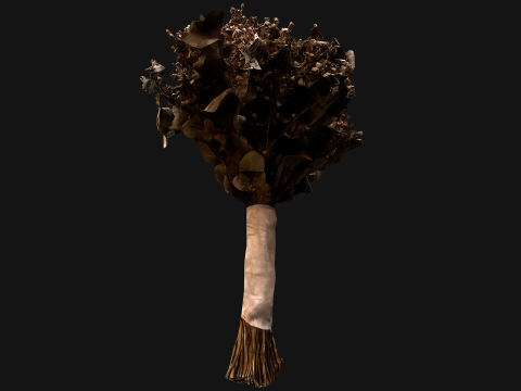 Wedding Bouquet Dried Flowers Bride 3D Model