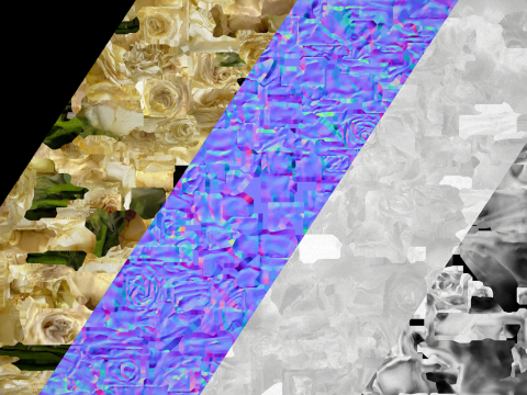 White Roses Bridal Bouquet 3Dモデル