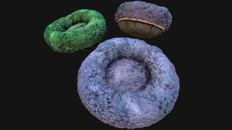 Cuccia per Cani e Gatti Soffice poltrona per Animali Modello 3D .c4d .max .obj .3ds .fbx .stl .blend 