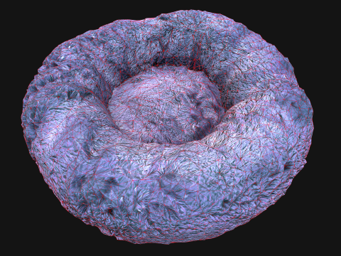 Bed for Dog and Cat Fluffy Chair for Animals 3D-Modell