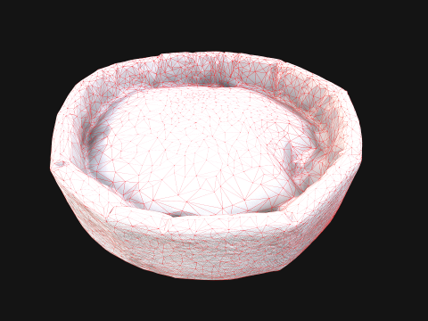 Bed Dog Cat Animal Sleeping Place Furniture Modelo 3D