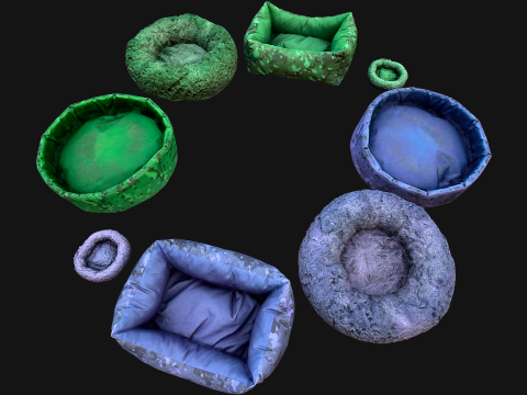 Bed for Animals Dog Cat Rodent Hamster Rat Pet Pack 3D Model