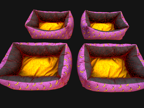 Dog Cat Pet Bed Banana Print 3D Model