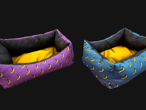 Dog Cat Pet Bed Banana Print 3D Model