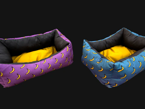 Dog Cat Pet Bed Banana Print 3D Model