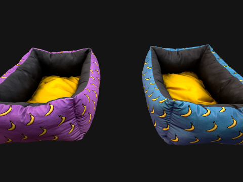 Dog Cat Pet Bed Banana Print 3D Model