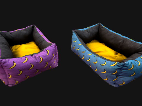 Dog Cat Pet Bed Banana Print 3D Model