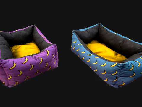 Dog Cat Pet Bed Banana Print 3D Model