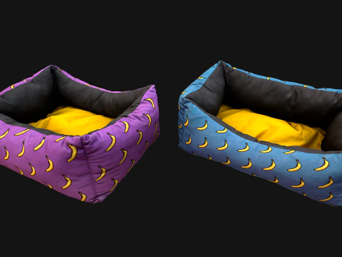 Dog Cat Pet Bed Banana Print 3D Model