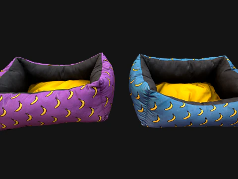 Dog Cat Pet Bed Banana Print 3D Model