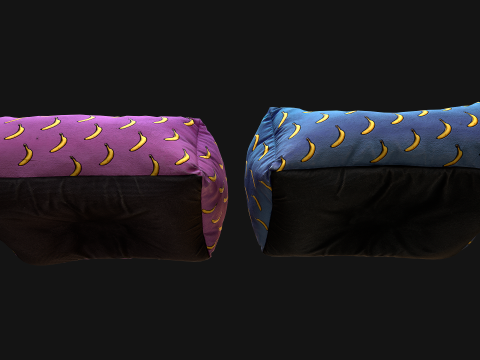 Dog Cat Pet Bed Banana Print 3D Model