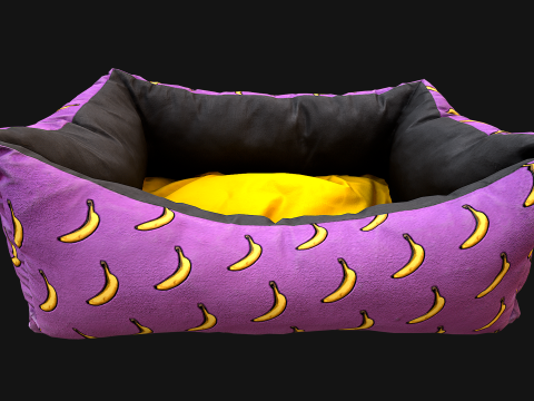 Dog Cat Pet Bed Banana Print 3D Model