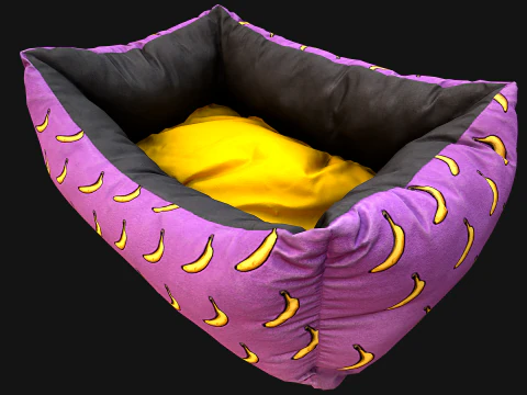 Dog Cat Pet Bed Banana Print 3D Model