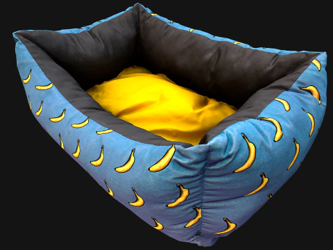 Dog Cat Pet Bed Banana Print 3D Model