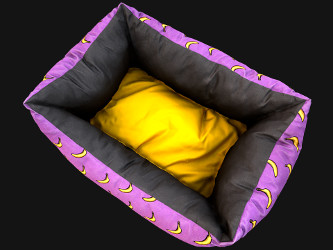 Dog Cat Pet Bed Banana Print 3D Model