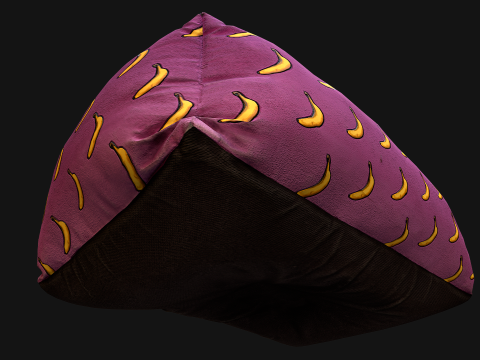 Dog Cat Pet Bed Banana Print 3D Model