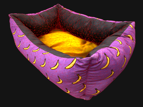 Dog Cat Pet Bed Banana Print 3D Model