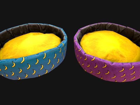 Bed for Animals Dog Cat Rodent Hamster Rat Pet Set 3D Model