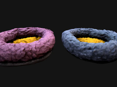 Bed for Animals Dog Cat Rodent Hamster Rat Pet Set 3D Model