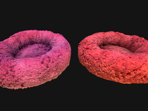 Pouf Chair Bed for Pet Cat Dog 3D Model