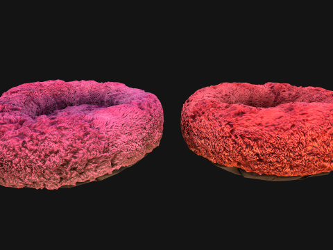 Pouf Chair Bed for Pet Cat Dog 3D Model