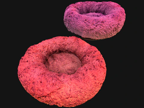 Pouf Chair Bed for Pet Cat Dog 3D Model