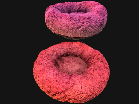 Pouf Chair Bed for Pet Cat Dog 3D Model