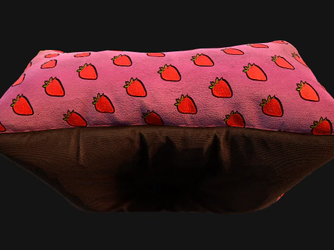 Dog Cat Pet Bed Strawberry Print 3D Model