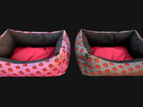 Bed for Animals Dog Cat Rodent Hamster Rat Pet Pack Set 3D Модель