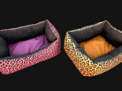 Dog Cat Pet Bed Leopard Print 3D मॉडल