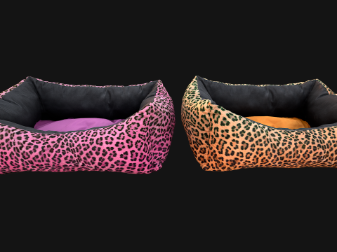 Dog Cat Pet Bed Leopard Print 3D मॉडल