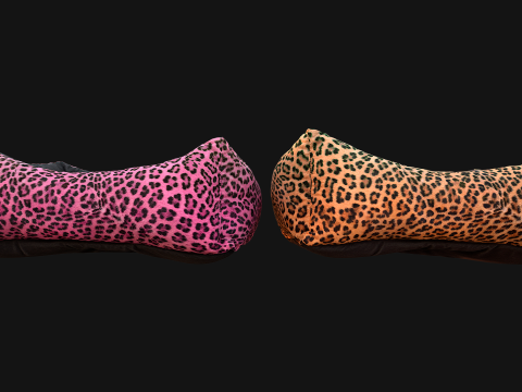 Dog Cat Pet Bed Leopard Print 3D मॉडल