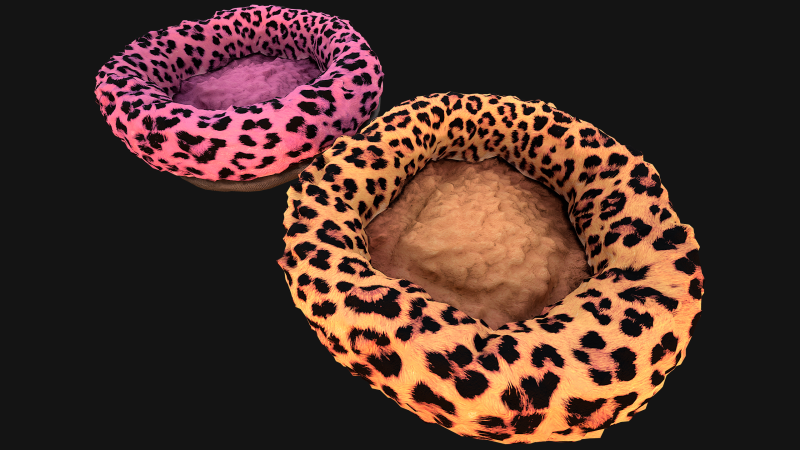 Bed for Pet Rodent Hamster Dogs Cats Leopard Print Modèle 3D .c4d .max .obj .3ds .fbx .stl .blend