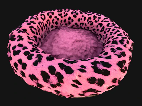 Bed for Pet Rodent Hamster Dogs Cats Leopard Print 3D Model