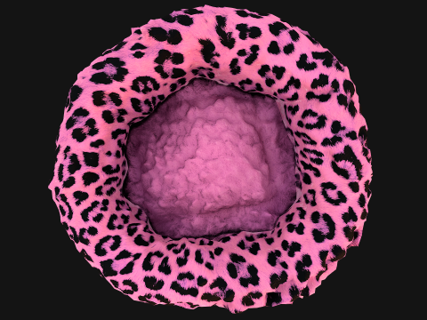 Bed for Pet Rodent Hamster Dogs Cats Leopard Print Modèle 3D