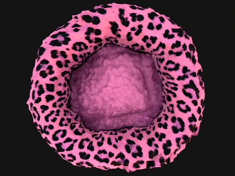 Bed for Pet Rodent Hamster Dogs Cats Leopard Print 3D Model