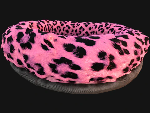 Bed for Pet Rodent Hamster Dogs Cats Leopard Print 3D Model