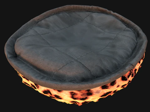 Bed for Pet Rodent Hamster Dogs Cats Leopard Print 3D Model