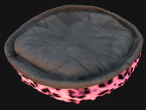 Bed for Pet Rodent Hamster Dogs Cats Leopard Print 3D Model