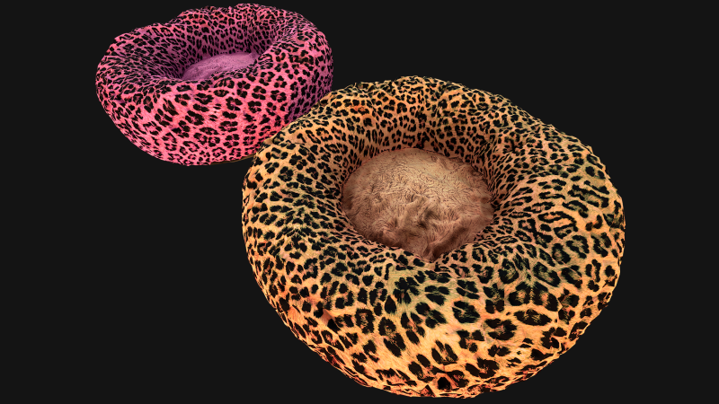 Pouf Chair Bed For Pet Cat Dog 3D 모델 .c4d .max .obj .3ds .fbx .stl .blend
