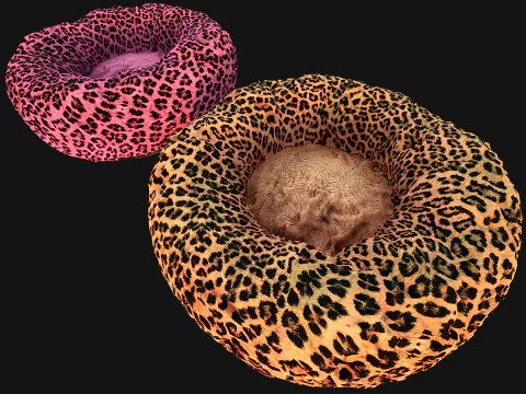 Pouf Chair Bed For Pet Cat Dog 3D Model